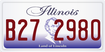 IL license plate B272980