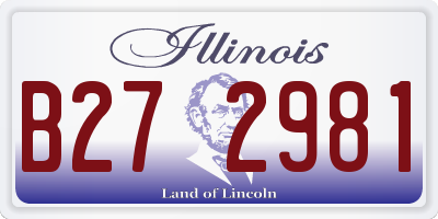 IL license plate B272981