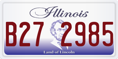 IL license plate B272985