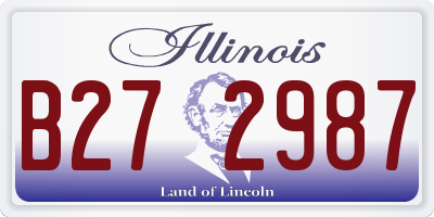 IL license plate B272987