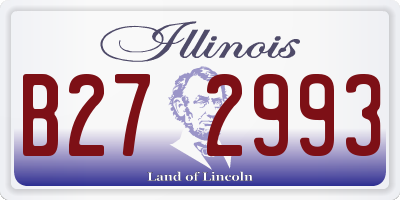 IL license plate B272993