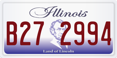IL license plate B272994