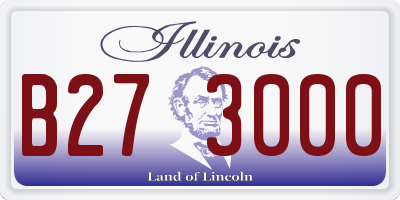 IL license plate B273000