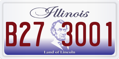 IL license plate B273001