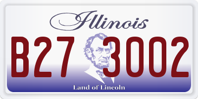 IL license plate B273002