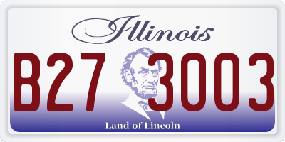 IL license plate B273003