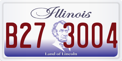 IL license plate B273004