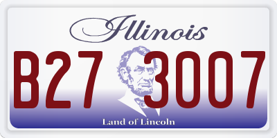 IL license plate B273007