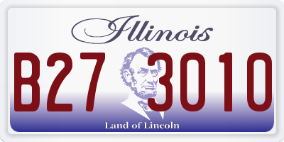 IL license plate B273010