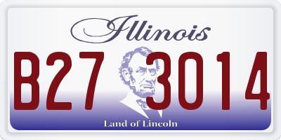 IL license plate B273014