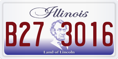 IL license plate B273016