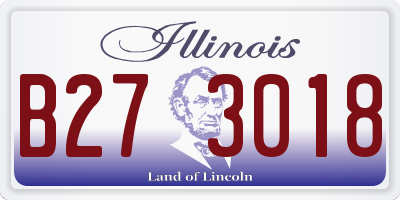 IL license plate B273018