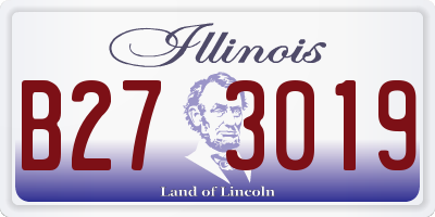 IL license plate B273019