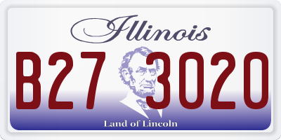 IL license plate B273020