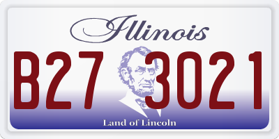 IL license plate B273021