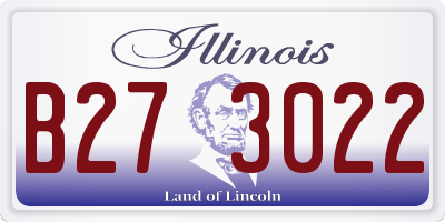IL license plate B273022