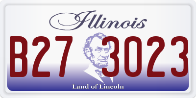 IL license plate B273023