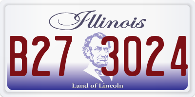 IL license plate B273024