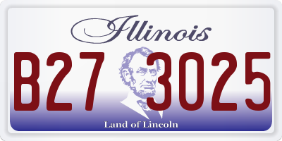 IL license plate B273025