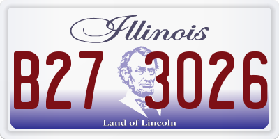 IL license plate B273026