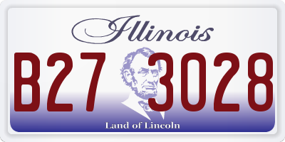 IL license plate B273028