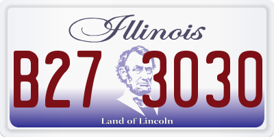 IL license plate B273030