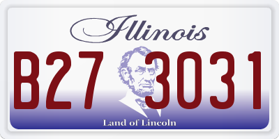IL license plate B273031