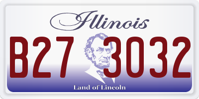 IL license plate B273032