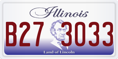 IL license plate B273033