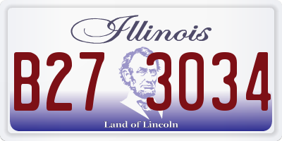 IL license plate B273034