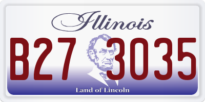IL license plate B273035
