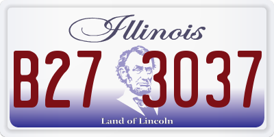 IL license plate B273037