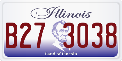 IL license plate B273038