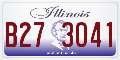 IL license plate B273041