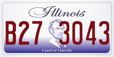 IL license plate B273043