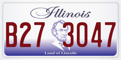IL license plate B273047