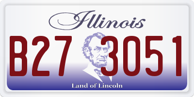 IL license plate B273051