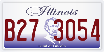 IL license plate B273054
