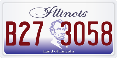 IL license plate B273058