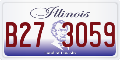 IL license plate B273059