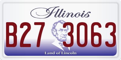 IL license plate B273063