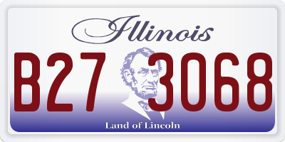 IL license plate B273068