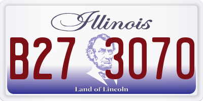 IL license plate B273070