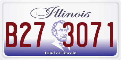 IL license plate B273071