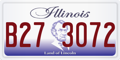 IL license plate B273072