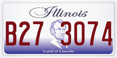 IL license plate B273074