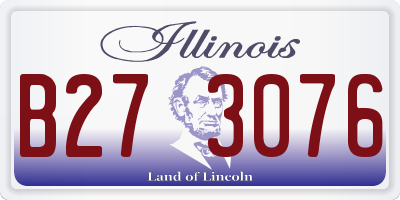 IL license plate B273076