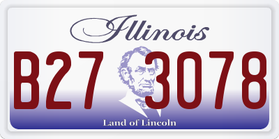 IL license plate B273078