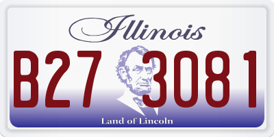 IL license plate B273081