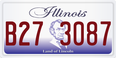 IL license plate B273087